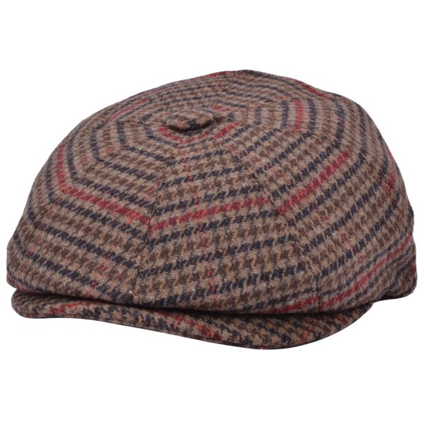 G&H Tweed Newsboy Cap - Brown