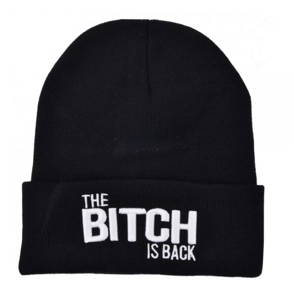 The Bitch is Back Beanie Hat - Black