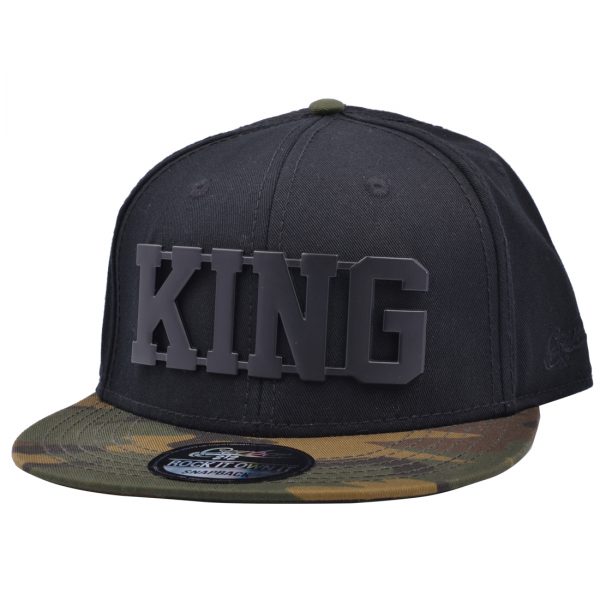 Carbon 212 King Metal Camouflage Visor Snapback Cap - Black
