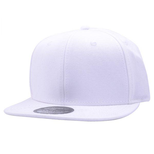 Carbon212 Plain Snapback Cap – White