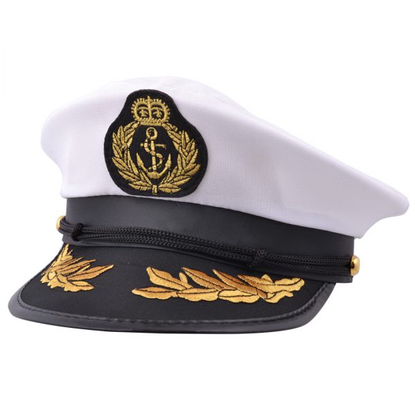 Maz Captain Costume Yacht Hat - White