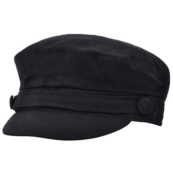 G&H Linen Fiddler Caps - Black