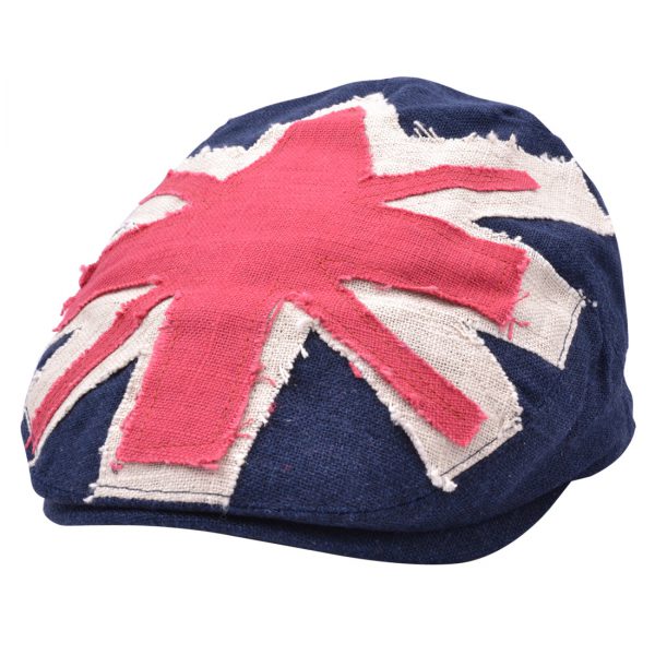 G&H Union Jack Patch Flat Cap - Blue