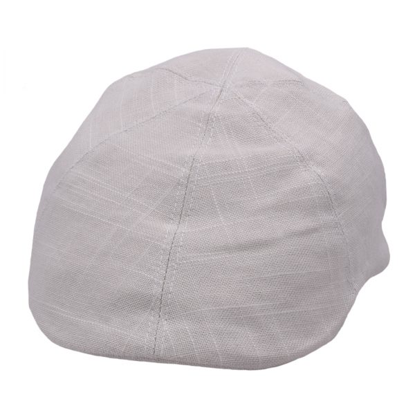 G&H Linen Duckbill 6-Panel Flat Cap - Stone