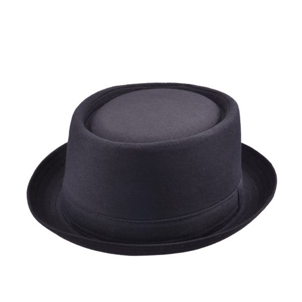 Maz Cotton Pork Pie Hat - Black