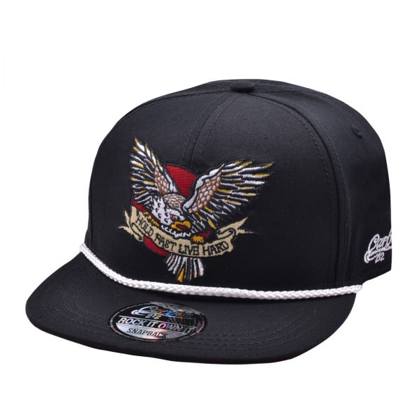 Carbon212 Eagle Hold Fast Live Hard Mesh Snapback - Black