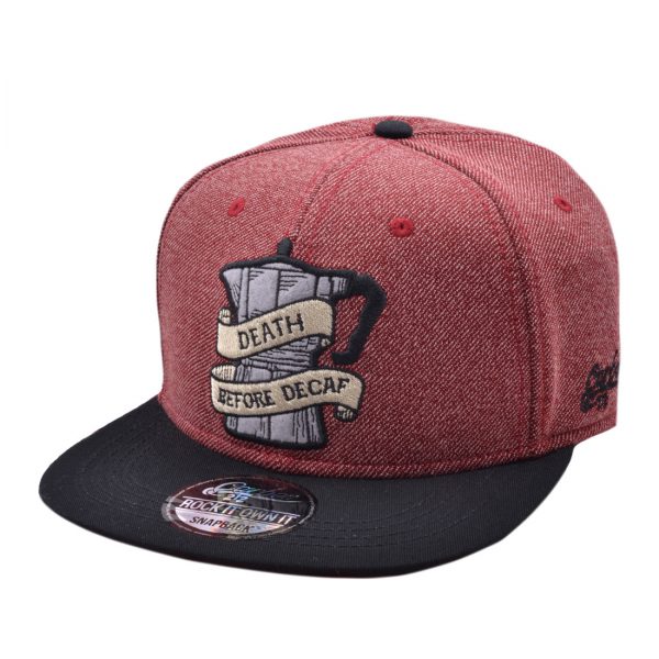 Carbon212 Death Before decaf Snapback - Wine/Black