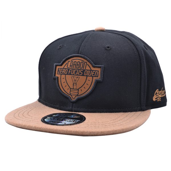 Carbon212 Zero Fucks Given Patch Snapback - Black-Brown
