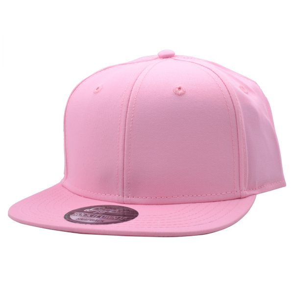 Carbon212 Cotton Plain Snapback - Baby-Pink