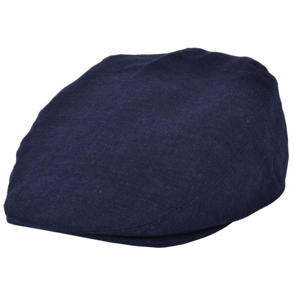 G&H Kids Linen Flat Cap - Navy