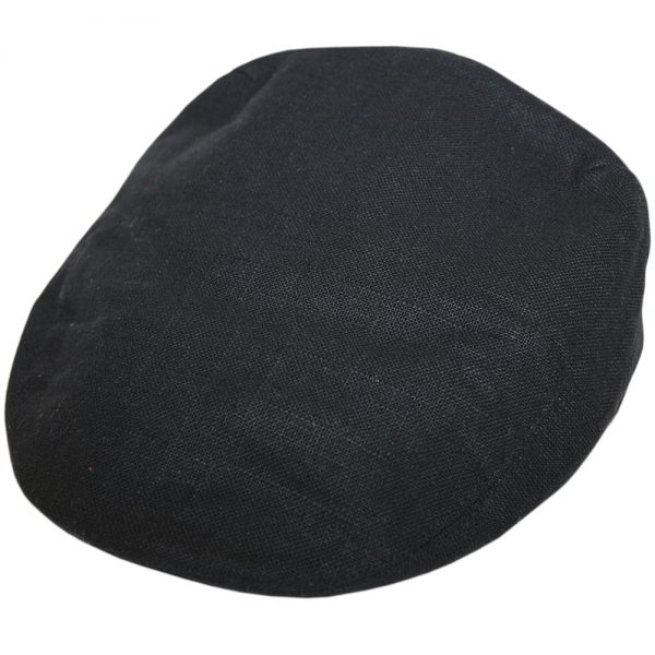 G&H Kids Linen Flat Cap - Black