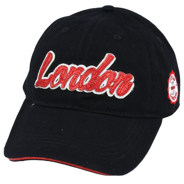 Carbon212 Glitter London Cotton Baseball Cap - Black