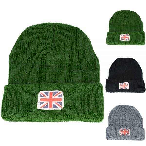 Maz Vintage Union Jack Beanie Flag - Black/Grey