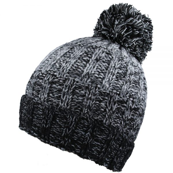 Maz Cable Knitted Beanie With Pom Pom - Multi/colors