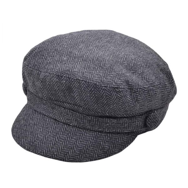 G&H Herringbone Fiddler Caps - Grey