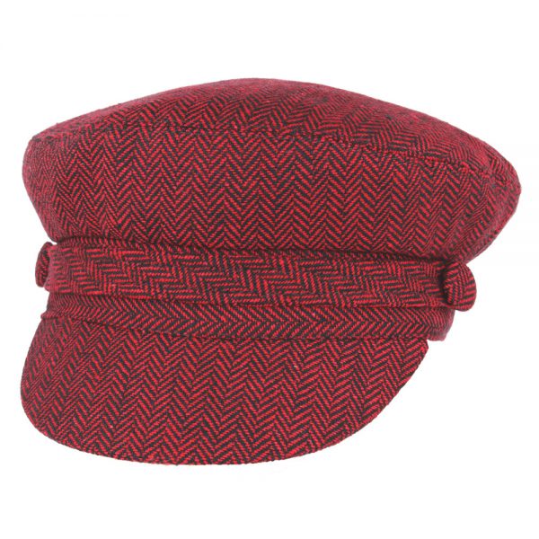 G&H Herringbone Fiddler Caps - Wine