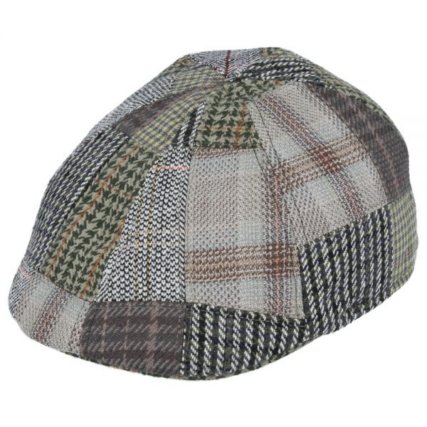 Maz Trendy Tweed Patch Six Panel Flat Cap