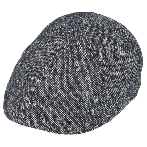G&H Salt & Pepper Six Panel Flat Cap - Grey