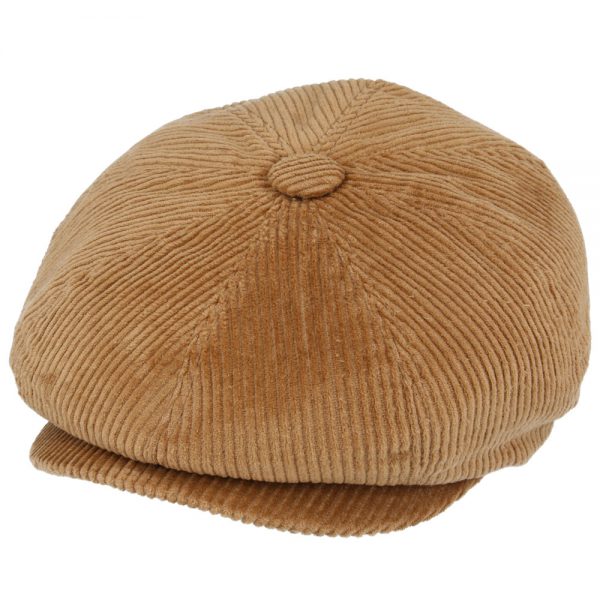 G&H Corduroy Gatsby Newsboy Cap - Brown