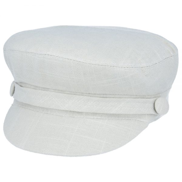 G&H Linen Summer Breton Fiddler Caps - Stone