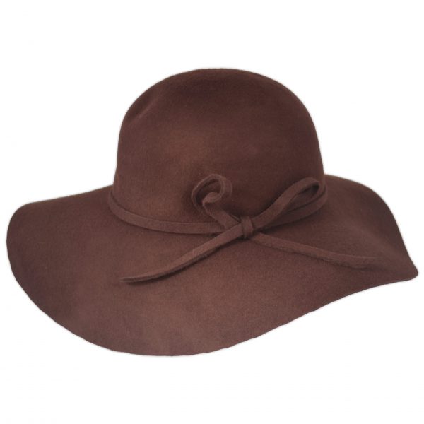 Maz Wide Brim Wool Felt Floppy Hat - Brown