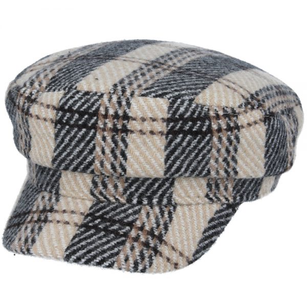 Maz Check Fiddler Fisherman Cap - Beige