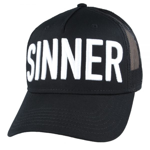 Carbon212 Sinner Mesh Trucker Baseball Cap - Black