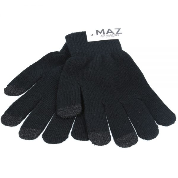 Maz Unisex Black Warm Magic Gloves
