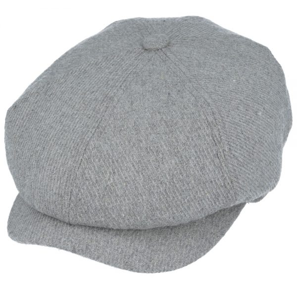 Maz Limited Edition Corduroy Flat Six Panel Newsboy Cap - Grey