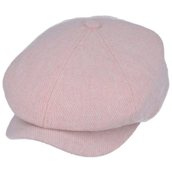 Maz Limited Edition Corduroy Flat Six Panel Newsboy Cap - Pink