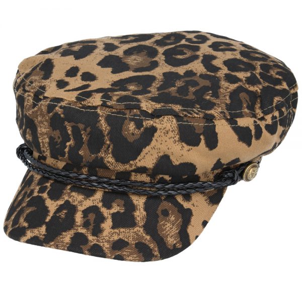 Maz Leopard Fiddler Fisherman Cap - Brown
