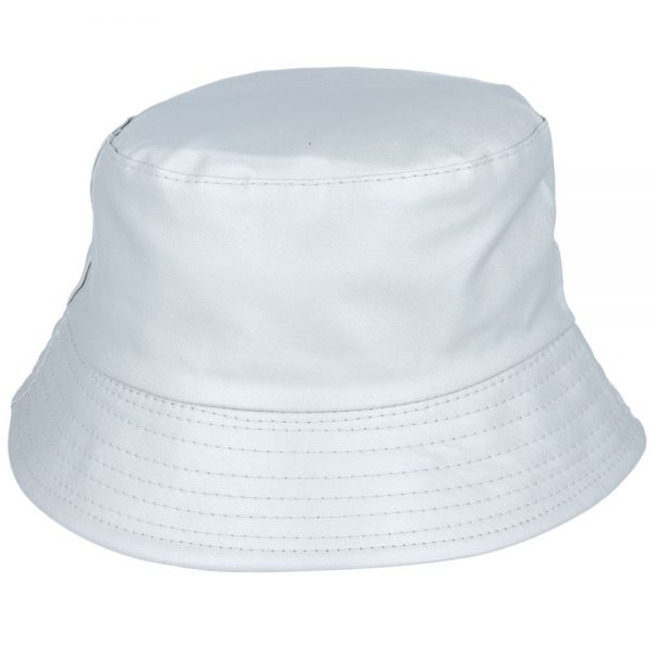 Maz Reversible PU Fisherman Bucket Hat - Silver