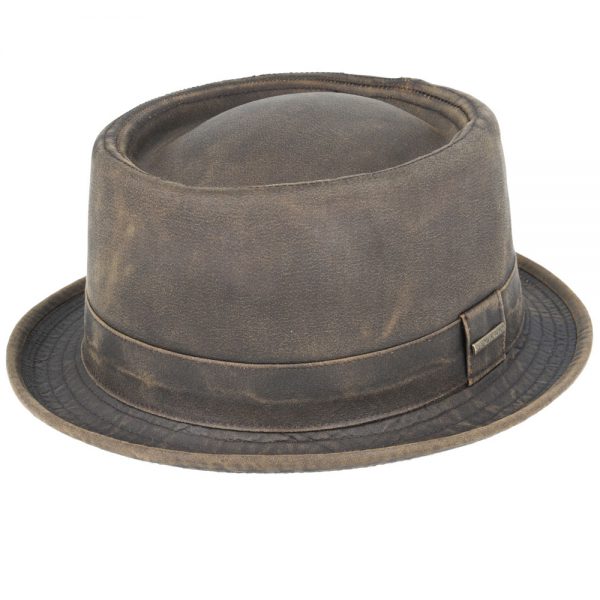 Gladwin Bond Vintage Cotton Pork Pie Hat - Brown